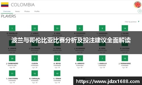波兰与哥伦比亚比赛分析及投注建议全面解读